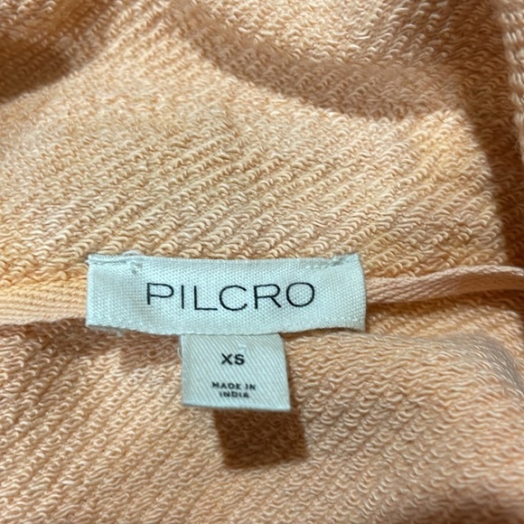 Pilcro Anthropologie Jacket Distressed Terry Shacket Utility Peach - Picture 4 of 10